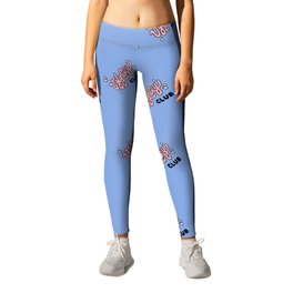 Ugly Cry Club Leggings | Girls, Typography, Illustration, Drawing, Pattern, Funny, Pink, Curated, Blue, Digital 