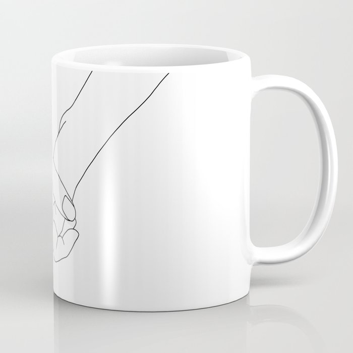 Hands line drawing illustration - Lala Coffee Mug