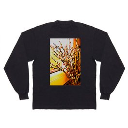 Goat willow at window Long Sleeve T-shirt