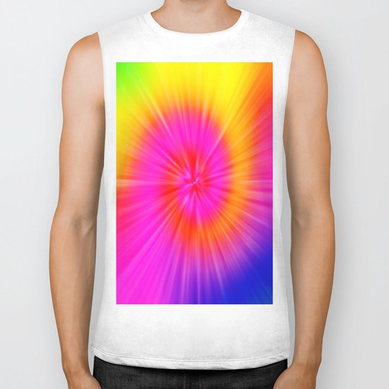 TIE DYE #1 (Rainbow Colors) Biker Tank