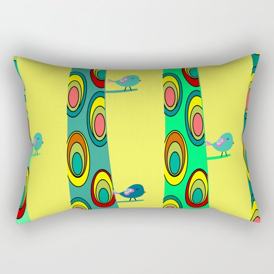 Birds in trees Rectangular Pillow