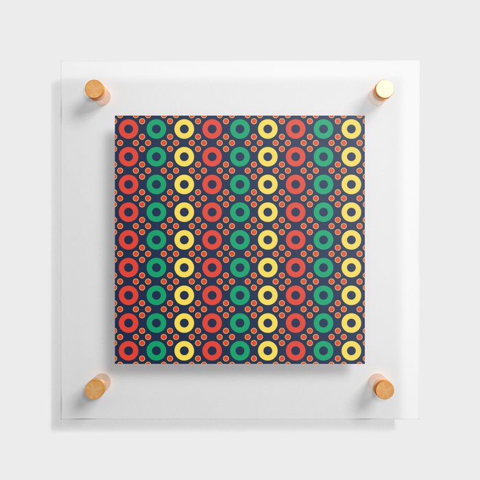 Bright & Bold Modern Discs Dots & Circles Floating Acrylic Print