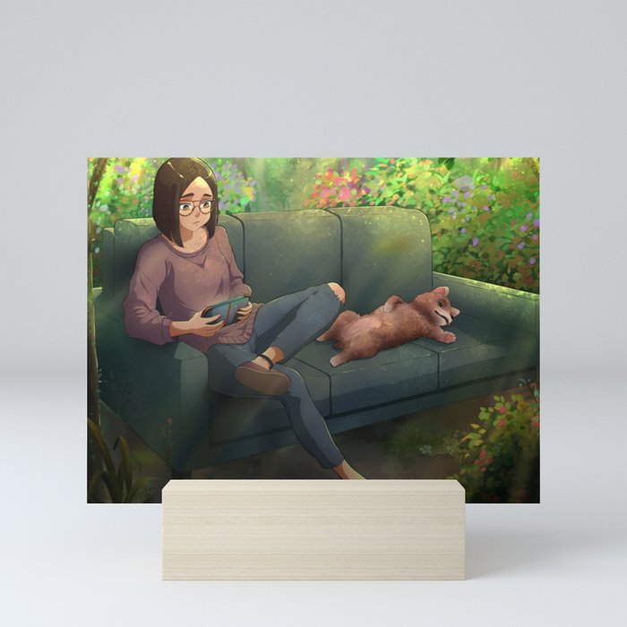Relaxing in the forest Mini Art Print