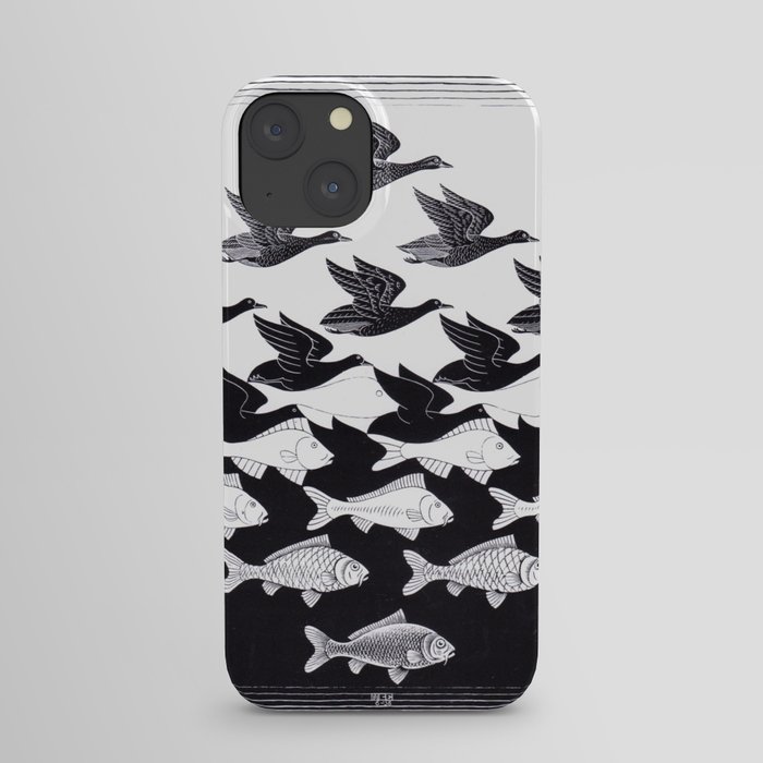 "Sky and Water I" by M.C. Escher iPhone Case