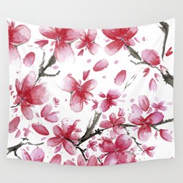 Cherryblossom Wall Tapestries Society6 Cherry Blossoms Society6 Art Wall Tapestry