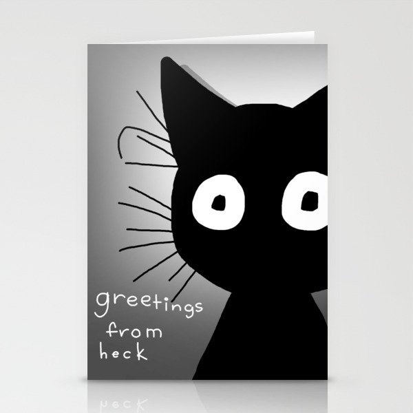 Nervous Cat - Heck Stationery Cards
