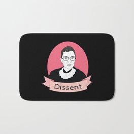 Ruth Bader Ginsburg portrait Dissent Bath Mat | Quote, Rejected, Law, Usflag, Dissent, Ruthbaderginsburg, Bunt, 2020, Usa, Rbg 