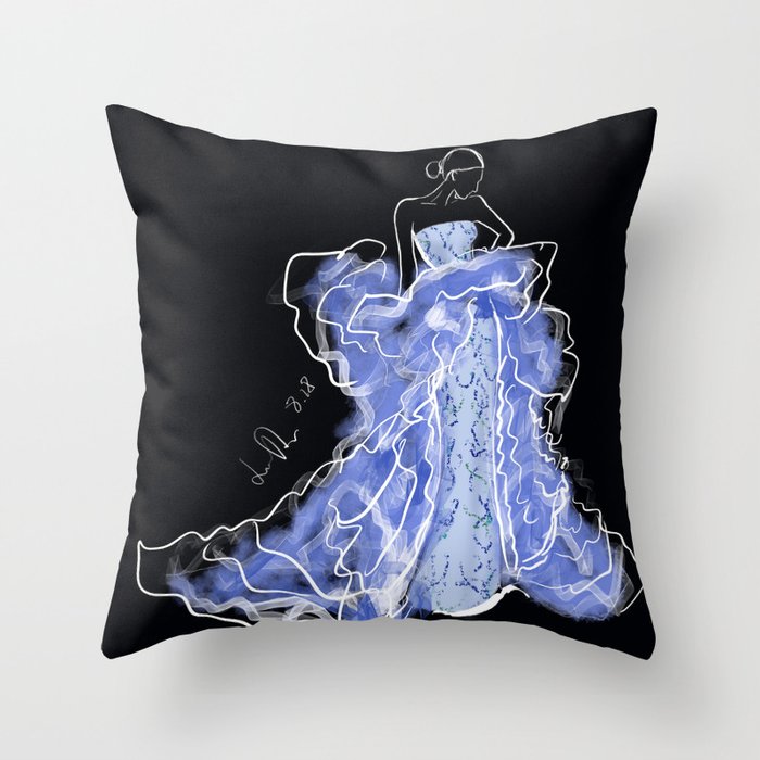 Ralph & Russo couture illustration Throw Pillow