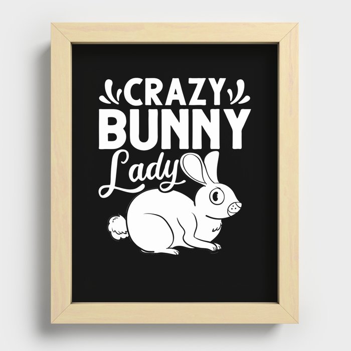 Rabbit Bunny Lionhead Angora Rex Harlequin Cage Recessed Framed Print