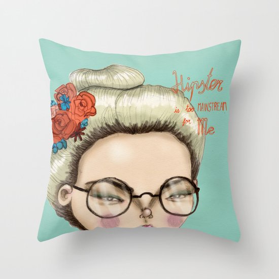 Hipster Throw Pillow