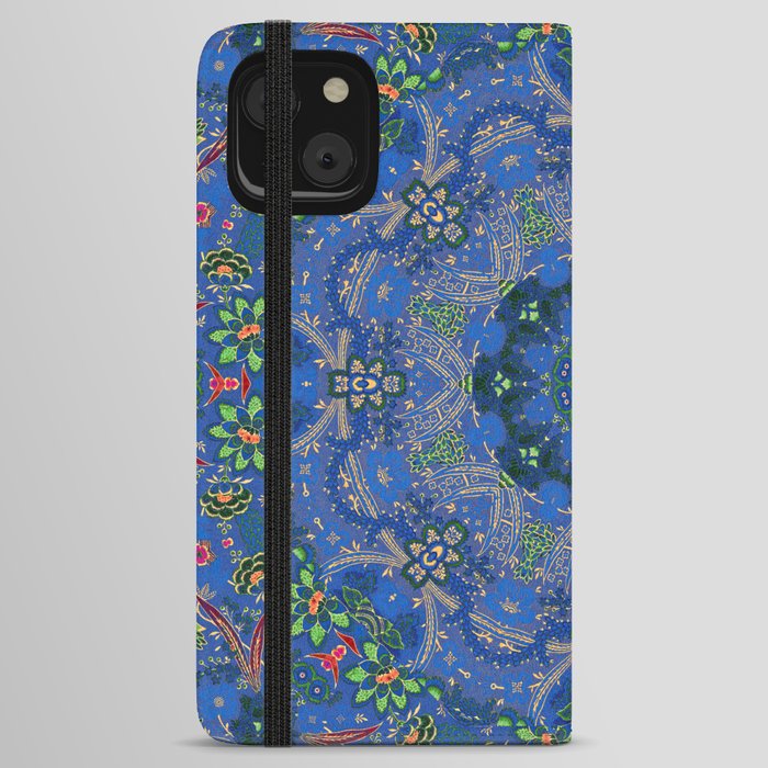 Antique Moroccan Midnight Flowers iPhone Wallet Case