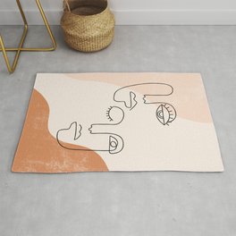 Two Abstract Faces Rug