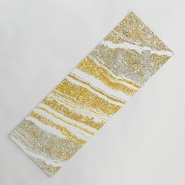 Gold Geode Shimmer Yoga Mat