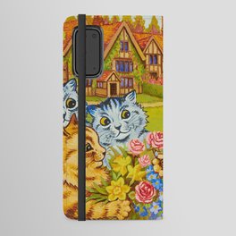 Family in the Garden by Louis Wain Android Wallet Case