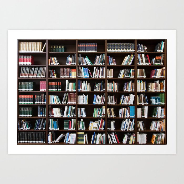 Bookshelf Books Library Bookworm Reading Art Print By Shirtsandgifts
