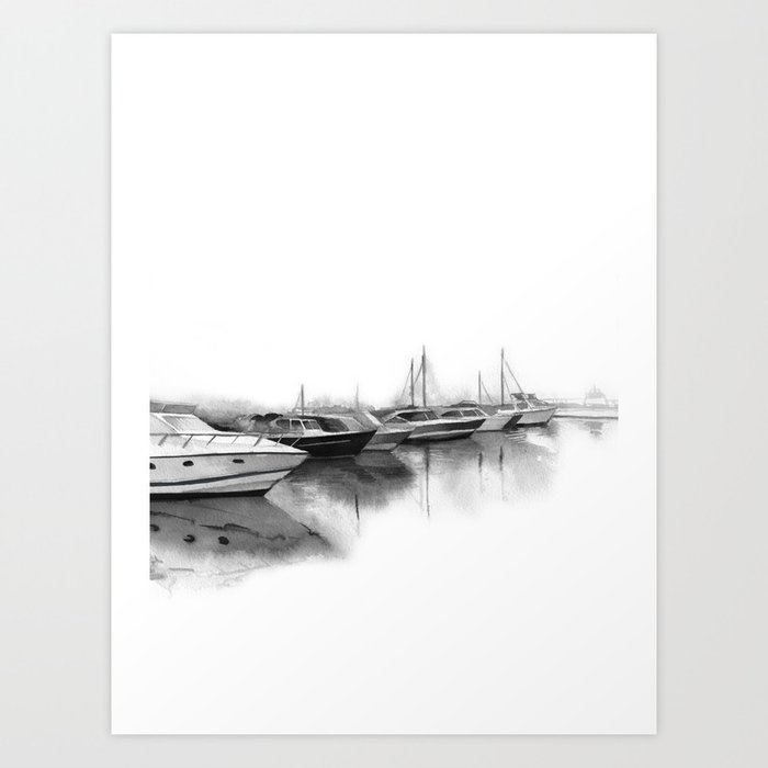 Discover the motif BOATS by Art by ASolo as a print at TOPPOSTER
