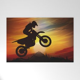 Mountain Motorcycle Adventure - Sunset Welcome Mat