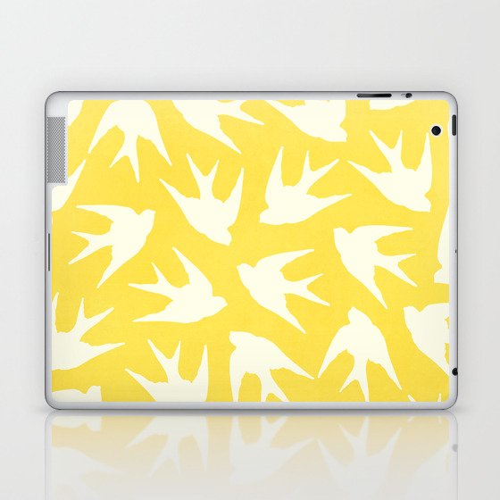 Birds (Yellow) Laptop & iPad Skin