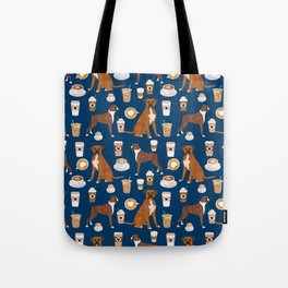 Boxer dog breed coffee pet gifts boxers pupuccino Tote Bag