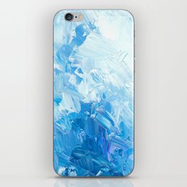 Abstract Blue Brushstrokes Painting iPhone Skin