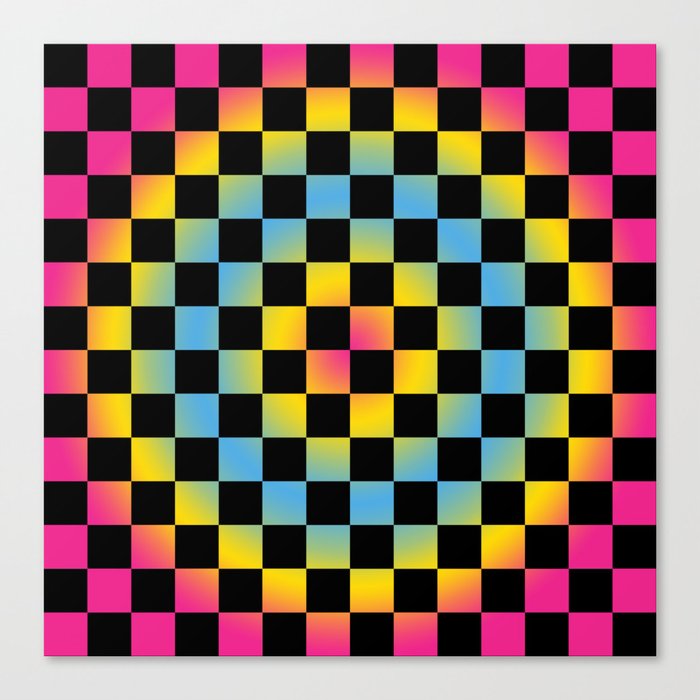 PYB Checkered Ripple Canvas Print