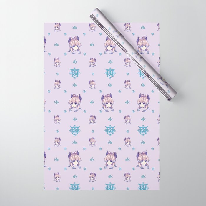 Genshin Kokomi Pattern Wrapping Paper