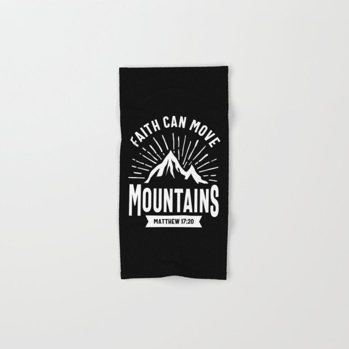 Christian Gift - Faith Can Move Mountains Hand & Bath Towel