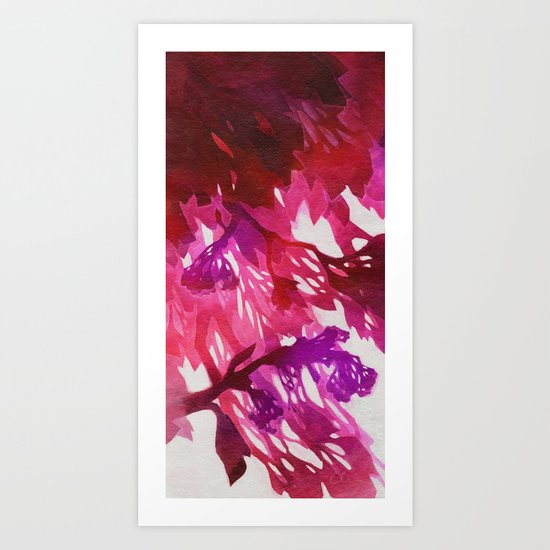 Morning Blossoms 2 - Magenta Variation Art Print