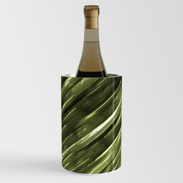 Polished metal diagonal stripes Wine Chiller