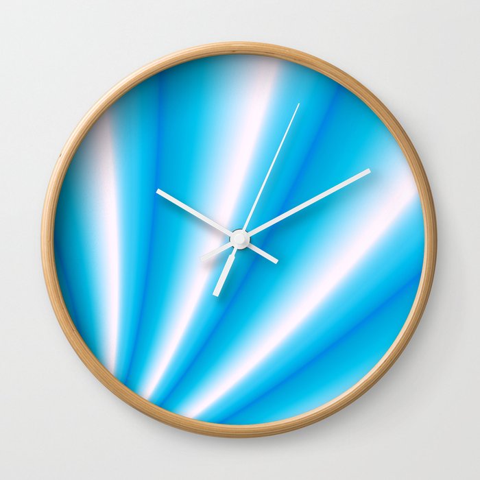 pale blue and white  Wall Clock