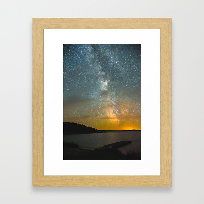 Milky Way Galaxy in Manitoba Framed Art Print