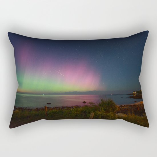 Pink Aurora at Old Garden Beach Rectangular Pillow