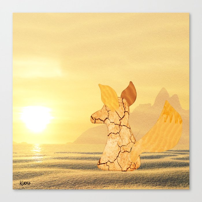 Fox in the Desert Canvas Print