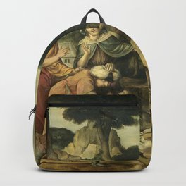 Cornelis Massijs - Parable of the Prodigal Son Backpack | Wallart, Oilonpanel, Oldmasters, Artprint, Vintage, Old, Illustration, Poster, Decor, Painting 