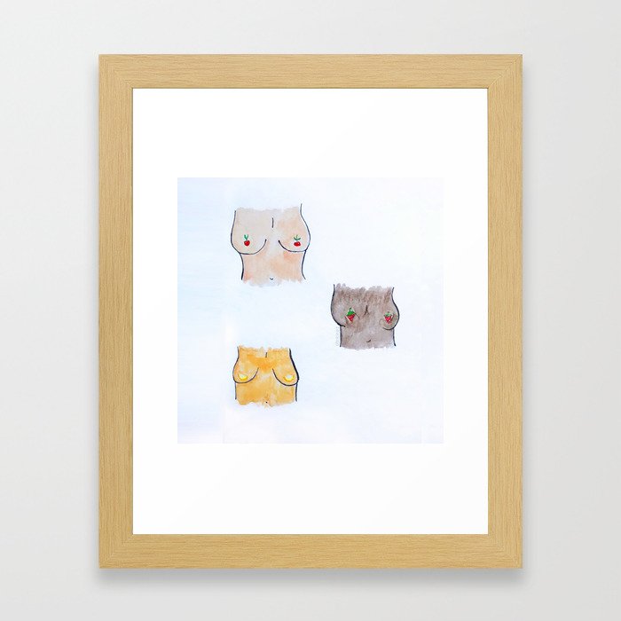 Mixed Fruit Nipples Framed Art Print