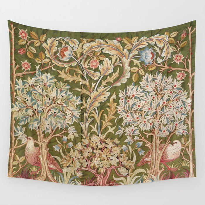 William Morris & May Morris Woodland Embroidery Wall Tapestry