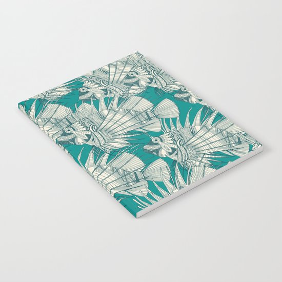 fish mirage teal Notebook