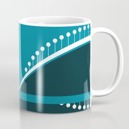 Blue geometric ethnic  embroidery pattern Coffee Mug
