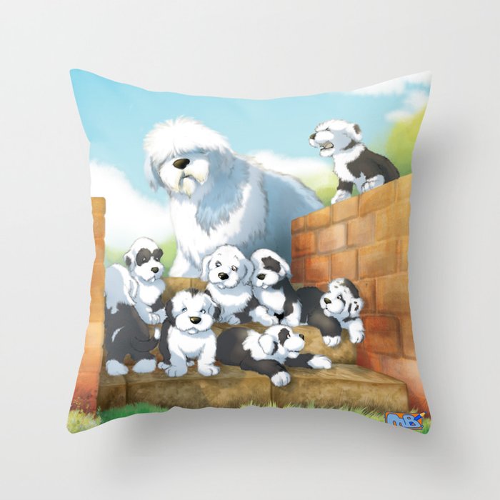 oes puppies Throw Pillow