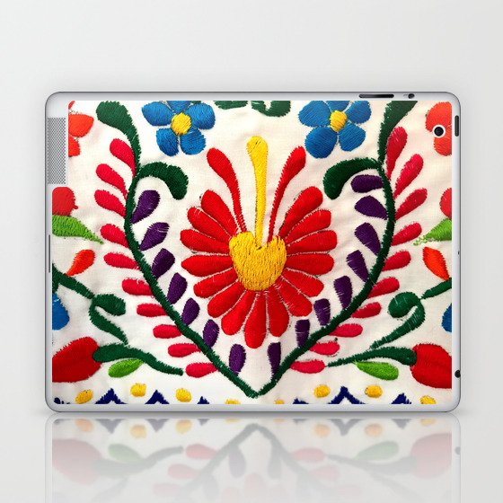 Red Mexican Flower Laptop & iPad Skin
