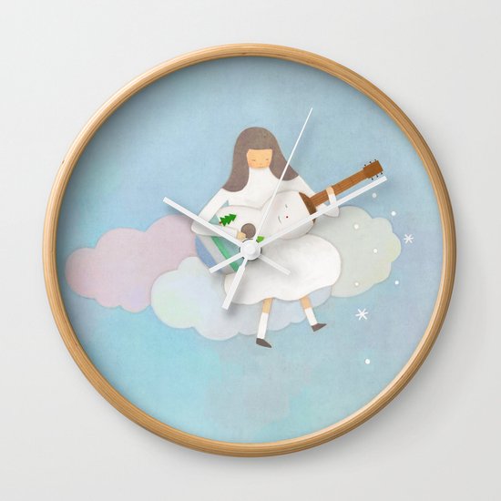 Winter play Wall Clock