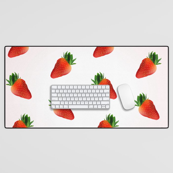 Strawberry Pattern Desk Mat