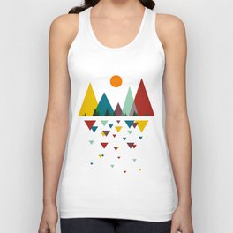 Mountains Reflected in Water Unisex Tank Top