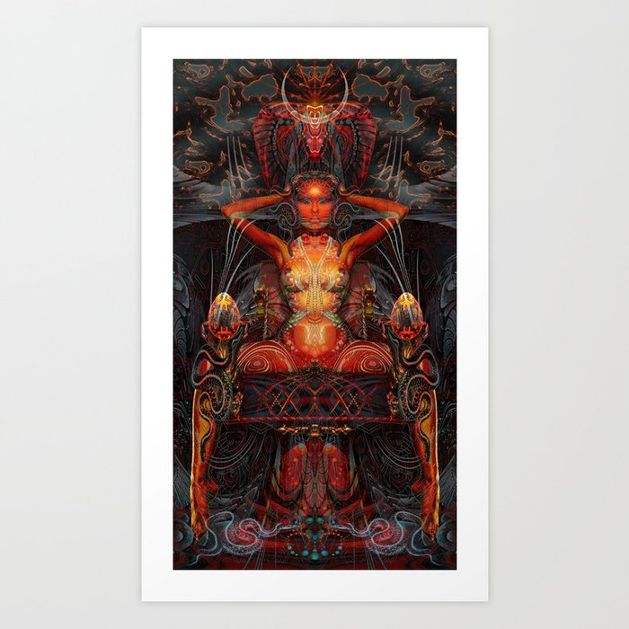 Triptych: Shakti - Red Goddess Art Print