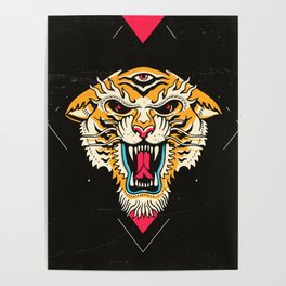 Tiger 3 Eyes Poster