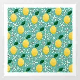 Lemons garden Art Print