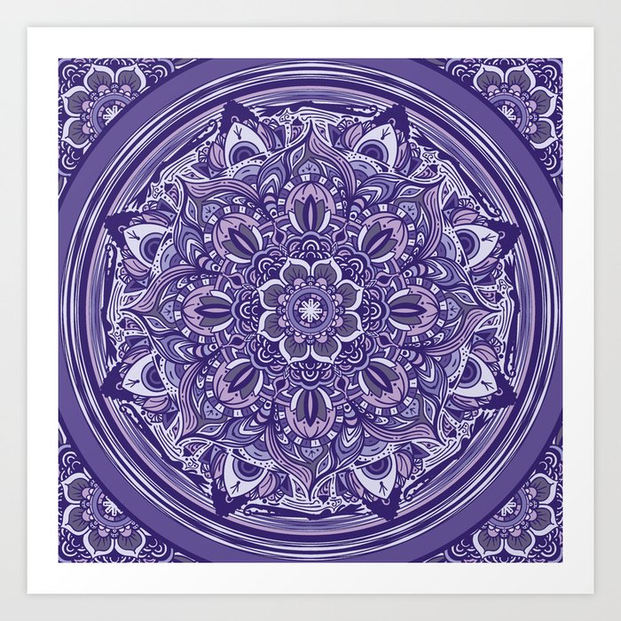 Great Purple Mandala Art Print
