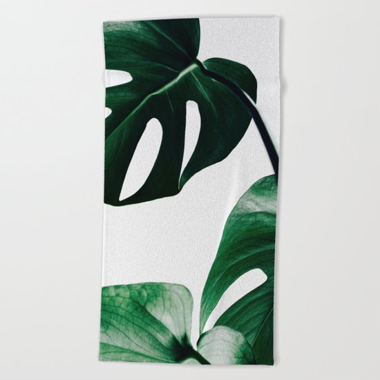 ELEGANT MONSTERA CLUSTER PATTERN Beach Towel