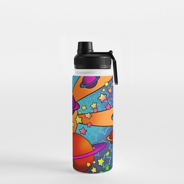 spacey groovy, peter max inspired Water Bottle