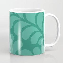 Curvy drops botanical inspired - green Coffee Mug